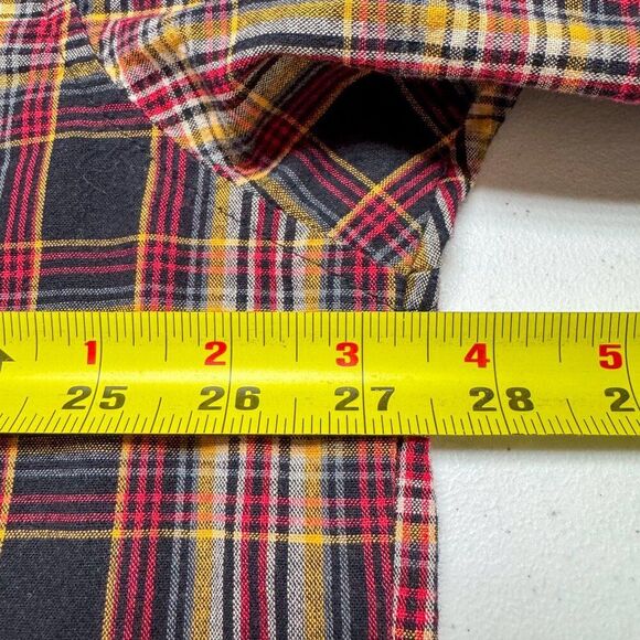 Wrangler Western Shirt Mens XXL Red Black‎ Plaid Cowboy Pearl Snap Farm Ranch - Picture 11 of 13